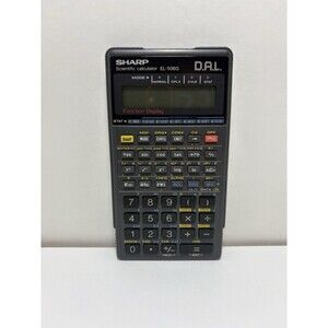 Vintage Sharp EL-506G Scientific Calculator with Function Display and Case Works